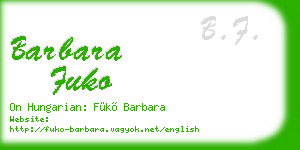 barbara fuko business card